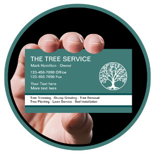 Carte De Visite Service d'arbre moderne et pelouse