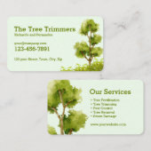 Carte De Visite Service d'arbre paysager professionnel (Devant / Derrière)