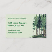 Carte De Visite Service d'arbre paysager professionnel (Dos)