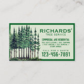 Carte De Visite Service d'arbre paysager professionnel (Devant)