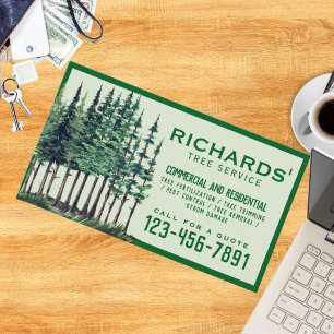 Carte De Visite Service d'arbre paysager professionnel
