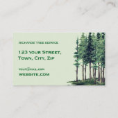 Carte De Visite Service d'arbre paysager professionnel (Dos)