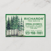 Carte De Visite Service d'arbre paysager professionnel (Devant)