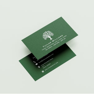 Carte De Visite Service D'Arbre Verte Et Blanc Aménagement De La P
