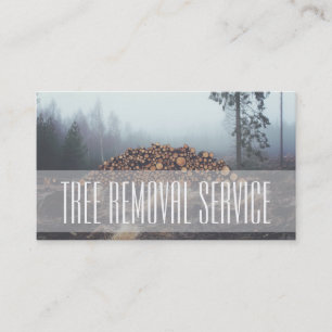 Carte de visite service d'arbres bois de chauffage
