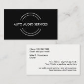 Carte De Visite Service d'audio automobile (Devant / Derrière)