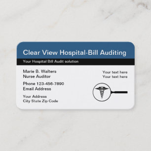 Carte De Visite Service d'audit de facturation Médicale