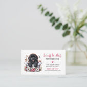 Carte De Visite Service de bain pour animaux de compagnie de chien (Debout devant)