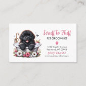 Carte De Visite Service de bain pour animaux de compagnie de chien (Devant)