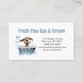 Carte De Visite Service de bain pour animaux de compagnie de chien (Devant)