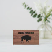 Carte De Visite Service de bison rustique Bois (Debout devant)
