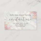 Carte De Visite Service de bronzage à Parties scintillant opale (Dos)