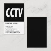 Carte De Visite Service de caméra de sécurité moderne Bold (Devant / Derrière)