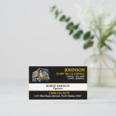 Carte De Visite Service de camion à benne professionnel (Debout devant)