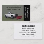 Carte De Visite Service de camion à neige (Devant / Derrière)