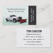 Carte De Visite Service de camion à neige (Devant / Derrière)
