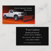 Carte De Visite Service de camion à neige (Devant / Derrière)