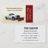 Carte De Visite Service de camion à neige (Devant / Derrière)
