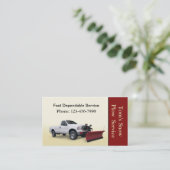 Carte De Visite Service de camion à neige (Debout devant)