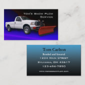 Carte De Visite Service de camion à neige (Devant / Derrière)