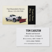 Carte De Visite Service de camion à neige (Devant / Derrière)