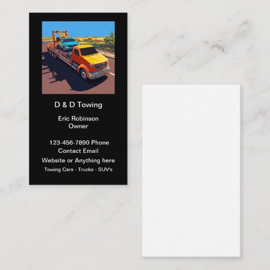 Carte De Visite Service de camion cool (Devant / Derrière)