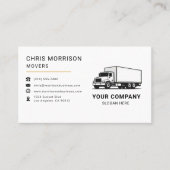 Carte De Visite Service de camion de déménagement (Devant)