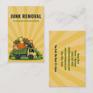 Carte De Visite Service de camion de ramassage de déchets et d'enl