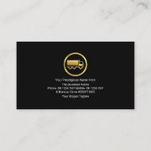 Carte De Visite Service de camionnage à éclair jaune chaud (Dos)