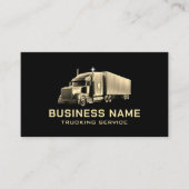 Carte De Visite Service de camionnage Moderne Black & Gold Semi Ca (Devant)