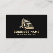 Carte De Visite Service de camionnage Moderne Gold Semi Camion Noi (Devant)