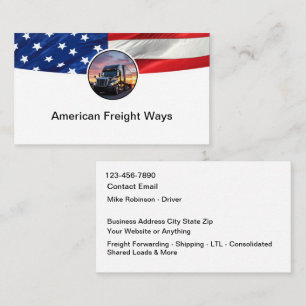 Carte De Visite Service de camionnage patriotique moderne cool