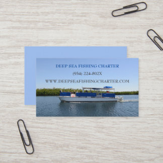 Carte De Visite Service de capitaine de bateau charte de pêche