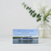 Carte De Visite Service de capitaine de bateau charte de pêche (Debout devant)