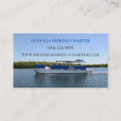 Carte De Visite Service de capitaine de bateau charte de pêche (Devant)