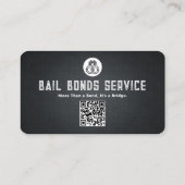 Carte De Visite Service de cautions de cautionnement | Grunge noir (Dos)