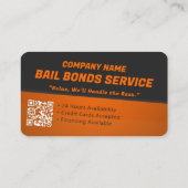 Carte De Visite Service de cautions de cautionnement | Orange fonc (Dos)