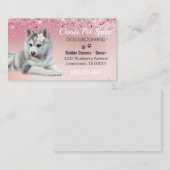 Carte De Visite Service de chambre pour chien de Parties scintilla (Devant / Derrière)