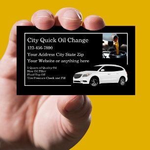 Carte De Visite Service de changement rapide d'huile automobile