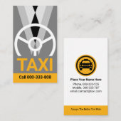 Carte De Visite Service de chauffeur de taxi Chauffeur (Devant / Derrière)