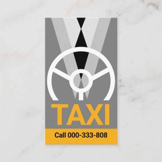 Carte De Visite Service de chauffeur de taxi Chauffeur (Devant)