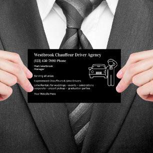 Carte De Visite Service De Chauffeur Limo Et De Chauffeur