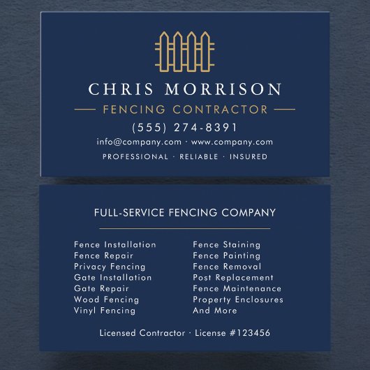 Carte De Visite Service de clôture