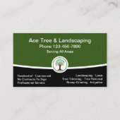 Carte De Visite Service de compensation de l'arbre de paysage (Devant)