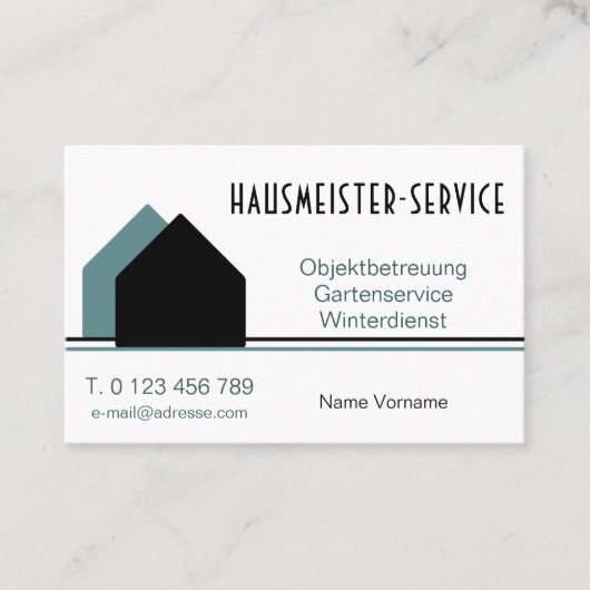 Carte De Visite Service de concierge (Devant)