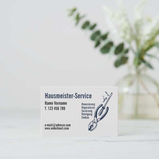 Carte De Visite Service de concierge (Debout devant)