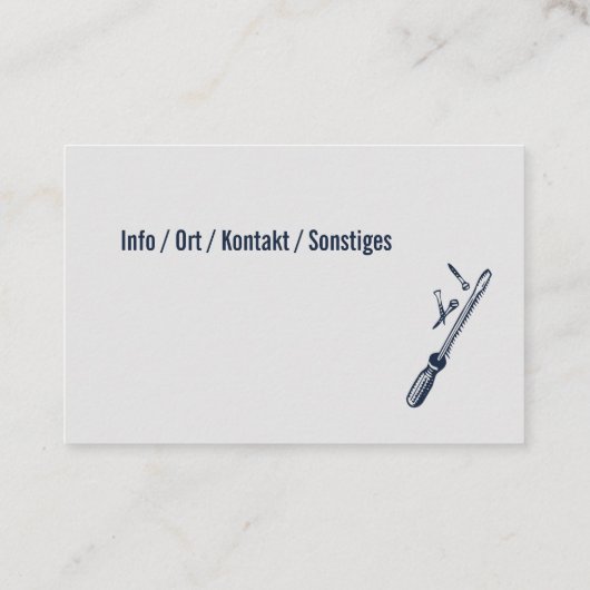 Carte De Visite Service de concierge (Dos)