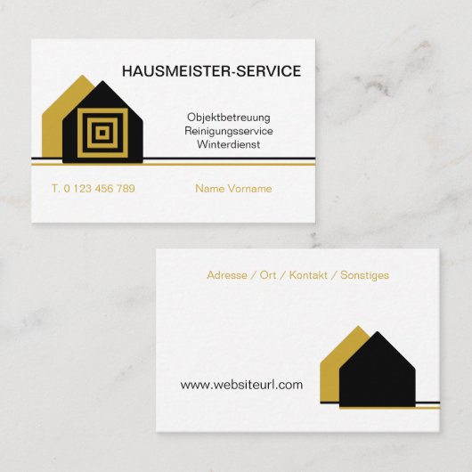 Carte De Visite Service de concierge (Devant / Derrière)