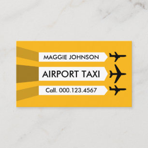 Carte De Visite Service de conduite de taxi sur piste d'aéroport