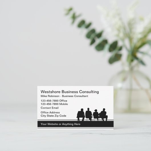 Carte De Visite Service de conseil d'entreprise simple (Debout devant)